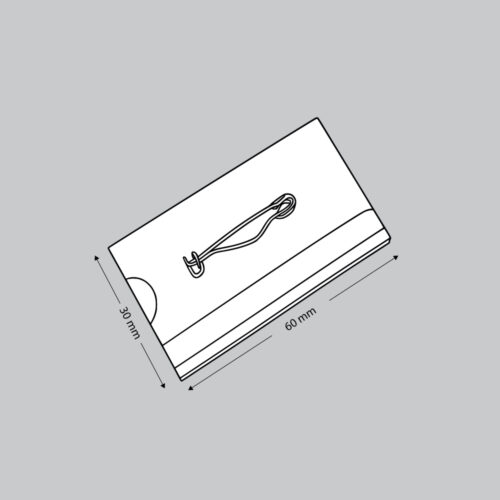 Badges met speld 30 x 60 mm