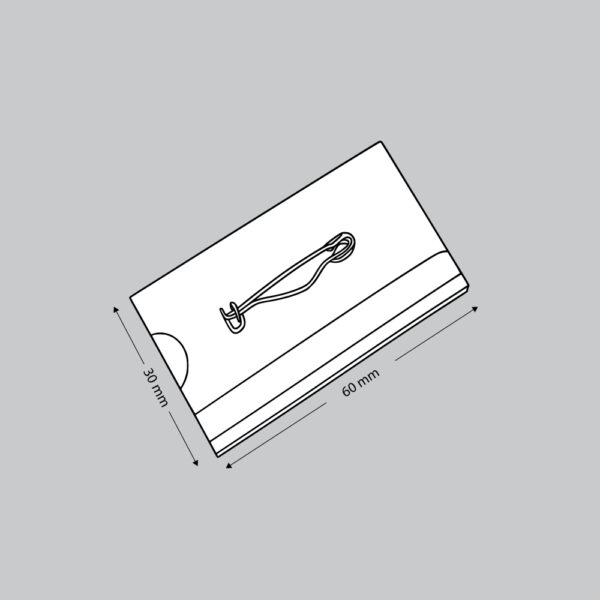 Badges met speld 30 x 60 mm