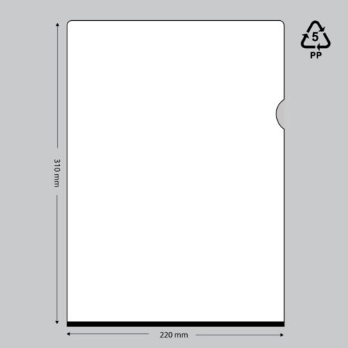 L-mappen A4 PP wit