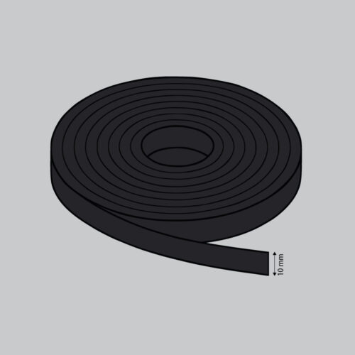 Magneetband 10 mm x 10 m zwart