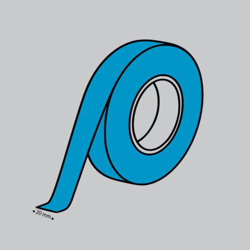 Magneetband 20 mm x 10 m blauw