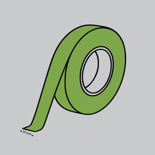 Magneetband 20 mm x 10 m groen