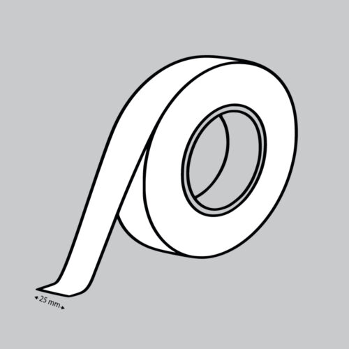 Magneetband 25 mm x 10 m wit