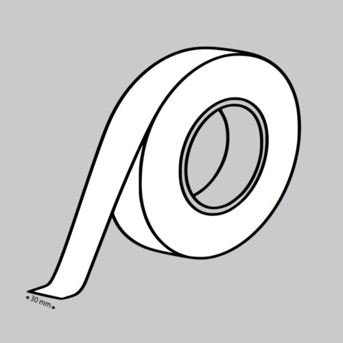 Magneetband 30 mm x 10 m wit