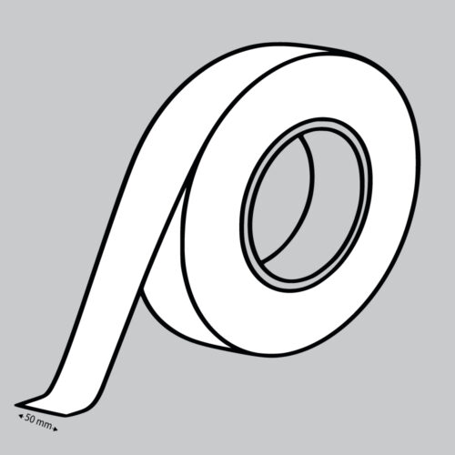 Magneetband 50 mm x 10 m wit